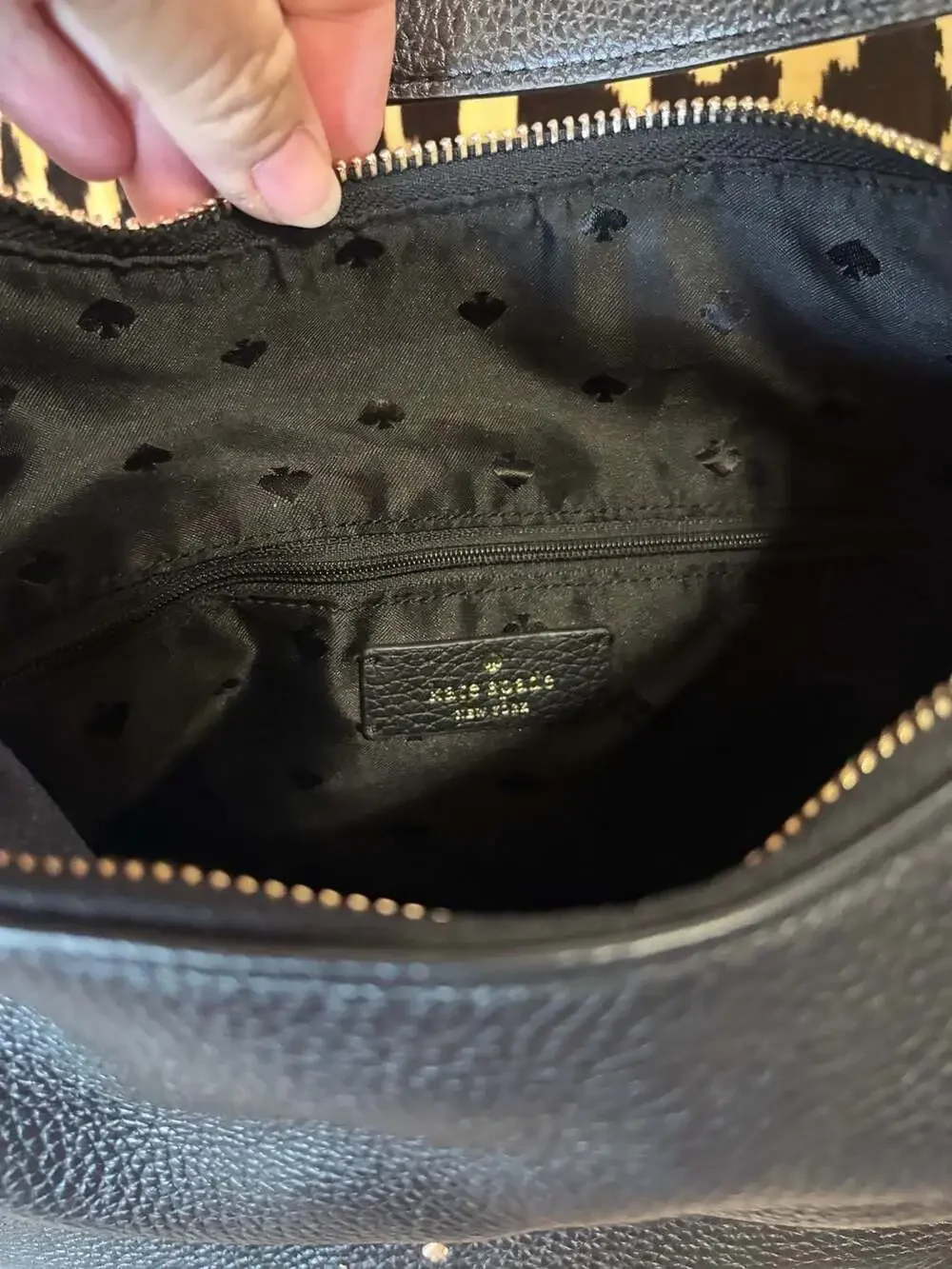 Kate Spade New York Black Pebbled Leather Shoulder Bag